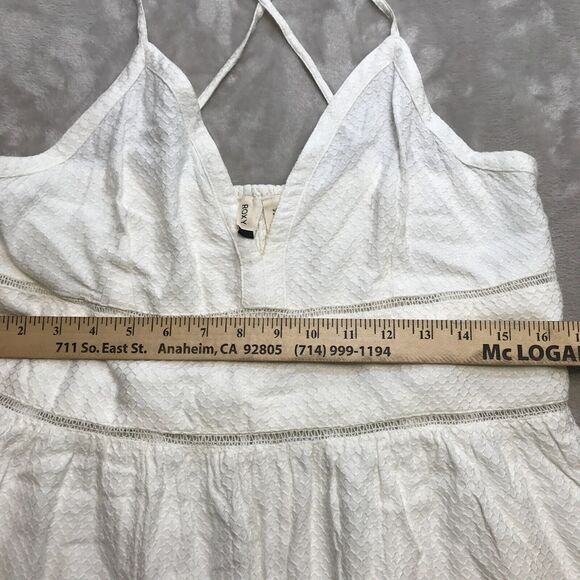Roxy Dress Sz XL White Sleeveless Wedding Party Bride Summer Beach Strappy Flow - Picture 5 of 10